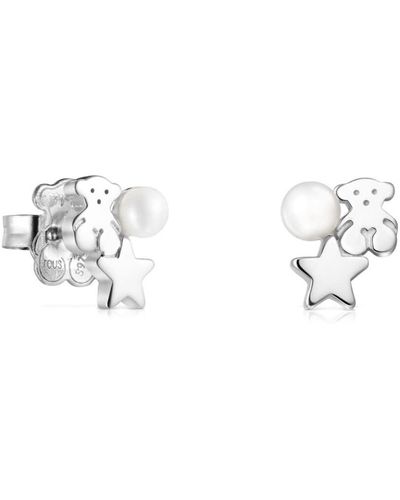 Tous Ohrringe mit Perle 0,4 cm - Weiß