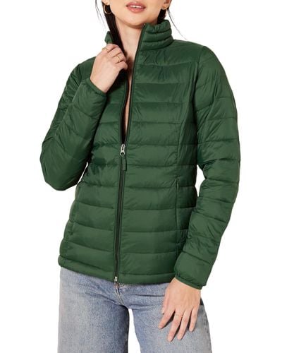Amazon Essentials Lightweight Long-sleeve Water-resistant Packable Puffer Jacket - Green