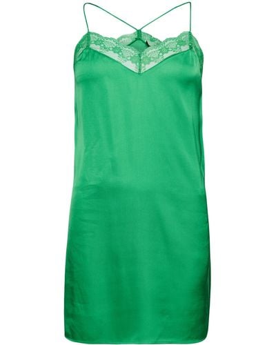 Superdry Satin Cami Mini Slip Dress W8011420A Kelly Green 8 Mujer - Verde