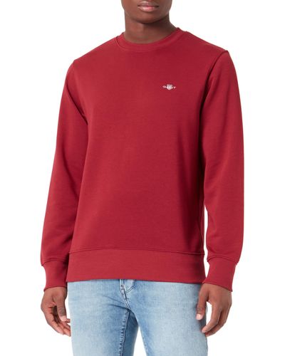 GANT Reg Shield C-neck Sweatshirt - Red