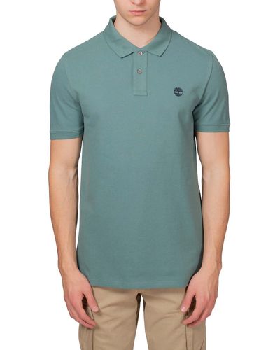 Timberland Regular Basic Polo Shirt With Logo - Green