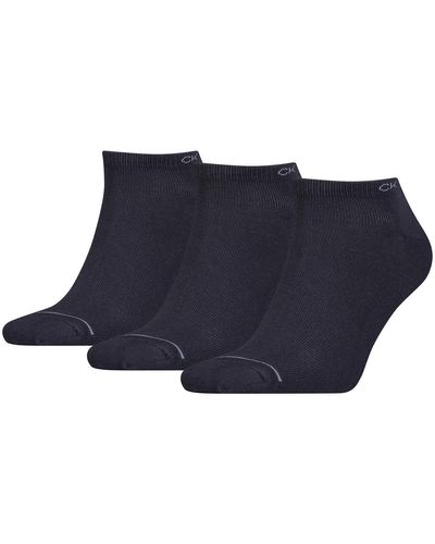 Calvin Klein Liner Socks 3 Pack Sneaker - Blu