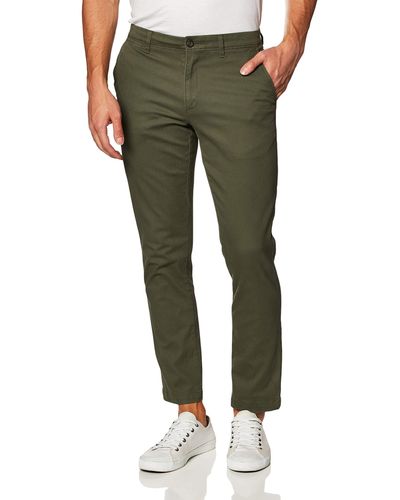 Amazon Essentials Pantalón Caqui Elástico Informal de Ajuste Entallado Hombre - Verde
