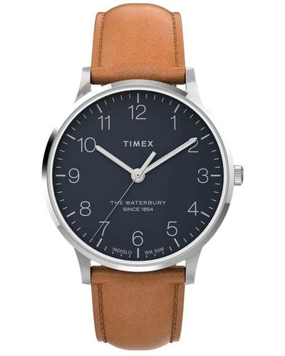 Timex Waterbury Classic 40mm Quartz Watch - Blue