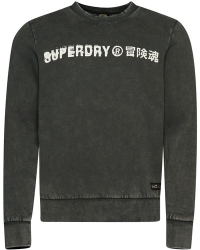 Superdry Corp Logo Crew Sweat-Shirt À Capuche Sport - Noir