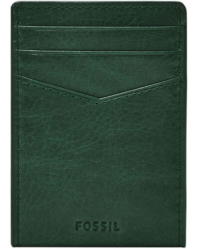 Fossil Andrew Card Case Pine Green - Verde