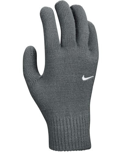 Nike Swoosh Knit 2.0 Handschuhe Grau/Weiß -L/XL
