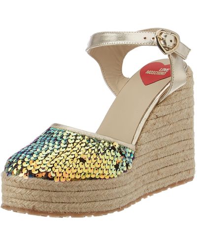 Love Moschino Espadrillas Driving Style Loafer - Metallic