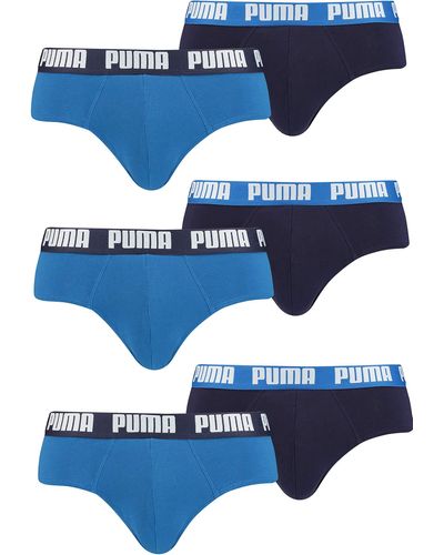 PUMA Brief Unterhosen . 6er Pack - Blau