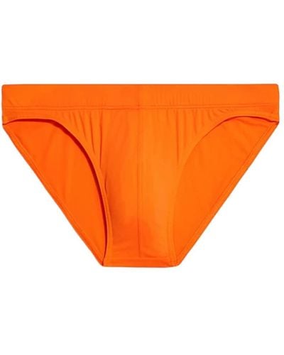 Calvin Klein CK Sea or Pool slip mit Logo auf der Rückseite Artikel KM0KM00823 Fashion Brief - Orange