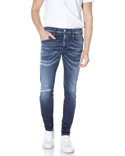 Replay Jeans Anbass Slim-Fit Hyperflex Re-Used mit Stretch - Blau