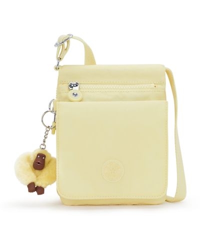 Kipling Eldorado Mini sac à bandoulière léger en nylon pour femme Vert citron - Jaune