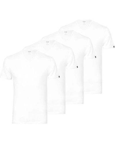 PUMA Basic Shirts C-neck T-shirts 10000889 Pack Of 4 - White