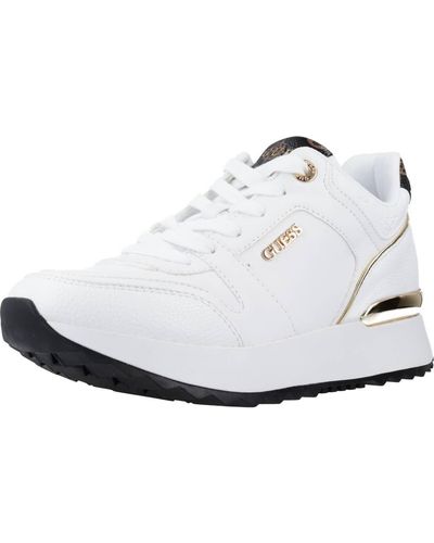 Guess Scarpe Donna Sneaker Vibo In Pelle White/gold D24gu38 Fl8viblea12 |  Lyst UK