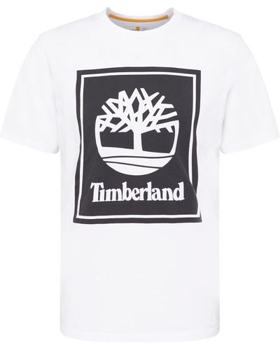 Timberland Ss Stack Logo Tee - White