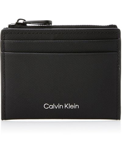 Calvin Klein Must 10cc Porta Carte W/Zip - Nero