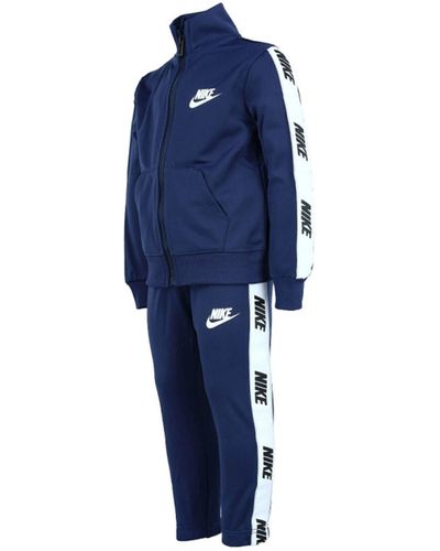 Nike Tuta Completa Sportswear Tricot Bimbo Giacca e Pantaloni 86G796 U90 Blu - 3-4 Anni, Blu
