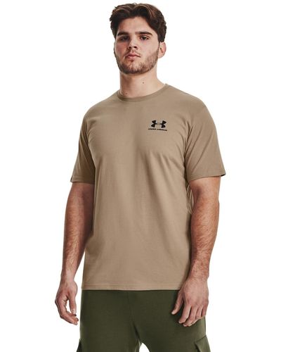 Under Armour Standard Sportstyle Left Chest Short Sleeve T-Shirt, - Braun