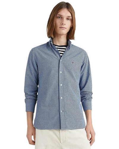 Tommy Hilfiger Seersucker Gingham RF Shirt - Blau