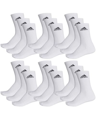 adidas 18 pair Performance CUSHIONED CREW 3p Tennis Socks sport socks - Blanc