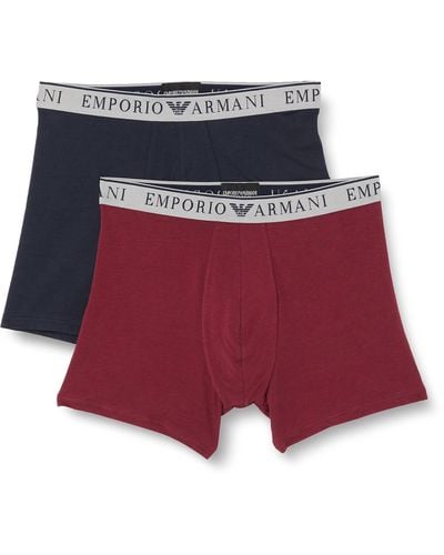 Emporio Armani Underwear 2-Pack Endurance Mid Waist Boxer - Rouge