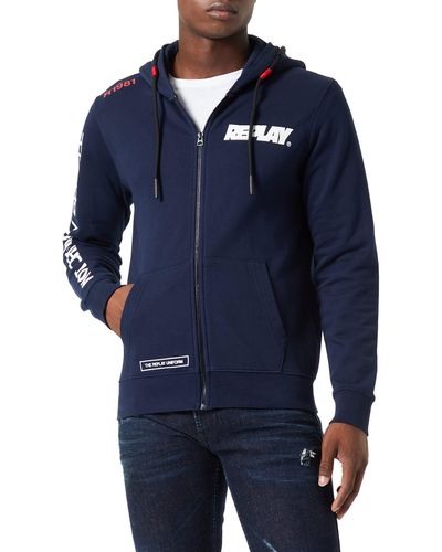 Replay M6316 Kapuzenpullover - Blau