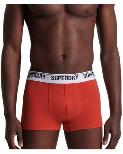 Superdry Trunk Multi Triple Pack Boxer Court - Rouge