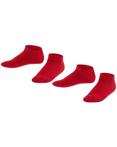 Esprit Foot Logo 2-Pack K SN coton unies lot de 2 paires - Rouge