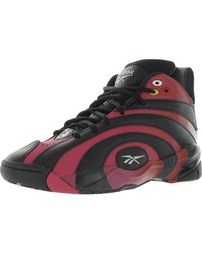Reebok S Shaqnosis Lace up High top Basketball Shoes Black 10.5 Medium - Rosso