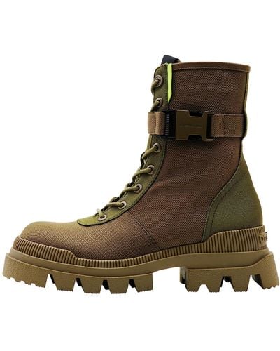 Desigual Shoes_track Combat Mid Calf Boot - Brown