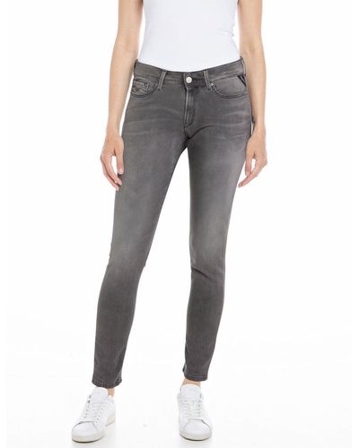 Replay Jeans New Luz Skinny-Fit Hyperflex mit Stretch - Grau