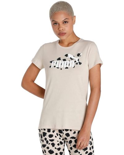 PUMA T-Shirt Essentials+ Animal XL Granola Beige - Blanc