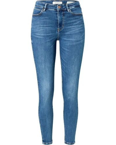 Guess Jeans 5 Tasche Da Donna Marchio - Blu
