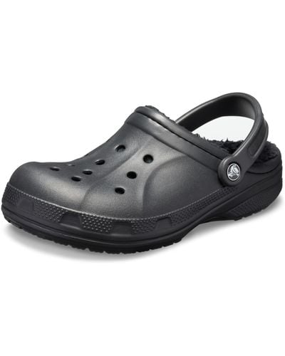 Crocs™ Adult Ralen Lined Clogs | Fuzzy Slippers - Black