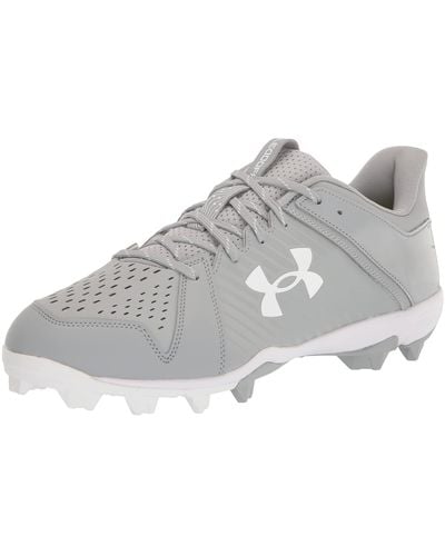 Under Armour Leadoff Low Rubber Molded Cleat Shoe, - Grey