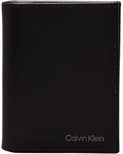 Calvin Klein Ck Smooth Bifold 6cc W/coin - Black