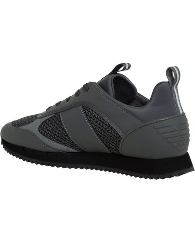 Emporio Armani EA7 Sneaker Training ecosuede/Mesh Iron/Black US22EA20 X8X027 44 - Noir