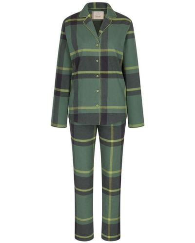 Triumph Boyfriend Pw X Checks Pyjama Set - Green