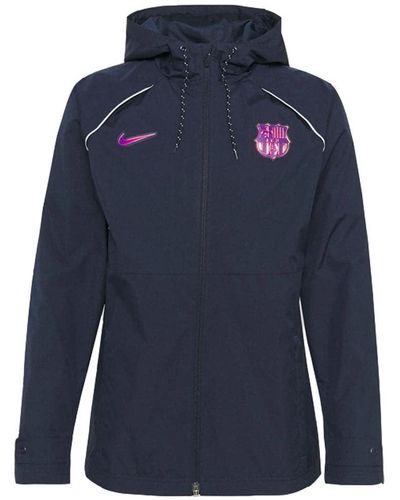 Nike 2021-2022 Barcelona Awf Lightweight Jacket - Blue