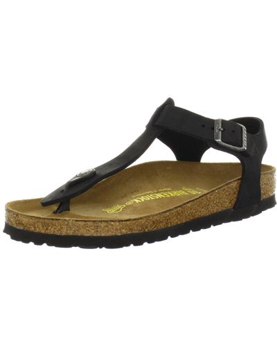 Birkenstock S Kairo Black Leather Sandals 37 Eu