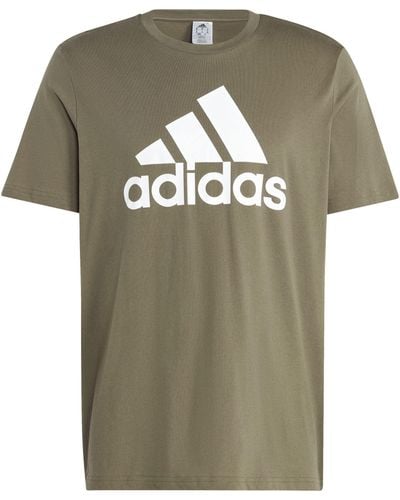 adidas Essentials Single Jersey Big Logo Tee T-Shirt - Vert
