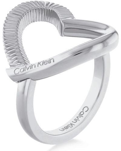 Calvin Klein Ring Edelstahl 56 Silber 32024973 - Mettallic