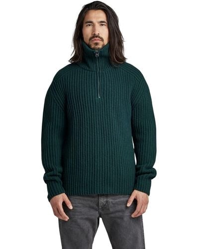 G-Star RAW Chunky Skipper Knitted Sweater - Verde