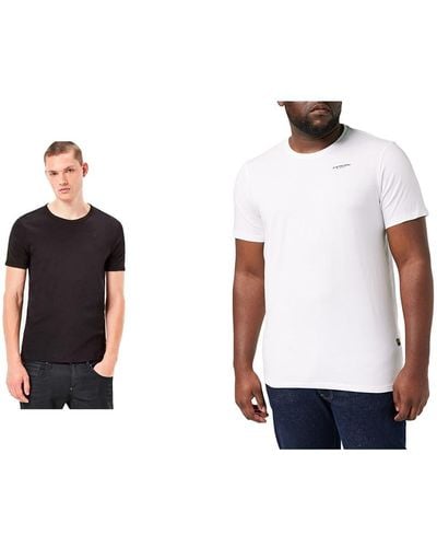 G-Star RAW T-shirts Schwarz - White