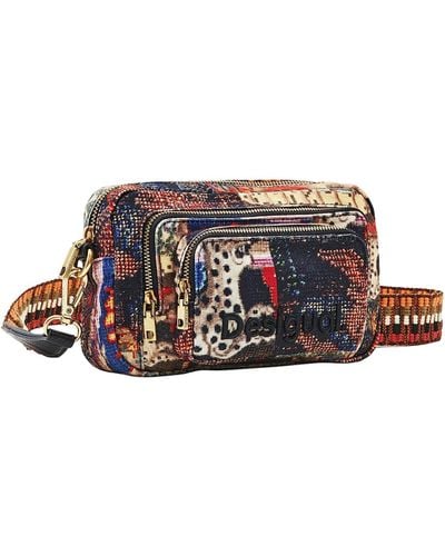 Desigual Global Traveler Abstract Floral Aquarelle Zippered Hand Bag |  Bags, Abstract floral, Desigual