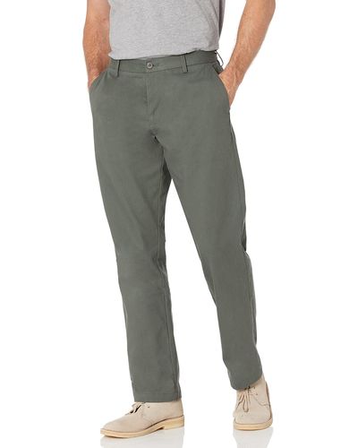 Amazon Essentials Classic-fit Wrinkle-resistant Flat-front Chino Trouser - Grey