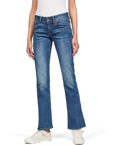 G-Star RAW Midge Saddle Mid Waist Bootcut' Jeans Donna - Blu