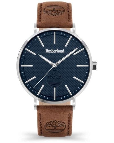 Timberland Analogue Quartz Watch With Leather Strap Tdwga2103702 - Blue
