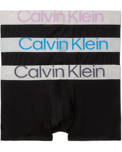 Calvin Klein Low Rise Trunk 3pk 000nb3074a Niedrige Bundhöhe - Schwarz