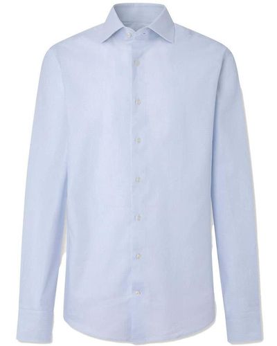 Hackett Dobby Texture Shirt - Blue